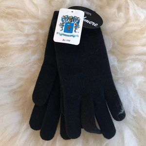 Portolano Black Cashmere Gloves